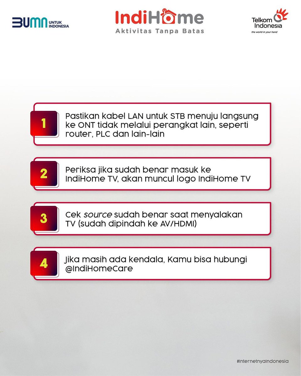 witelsumsel's tweet photo. Pernah mengalami kode error 4406 pada IndiHome TV Kamu?

Kamu bisa atasi hal tersebut dengan beberapa langkah berikut ini, Sobat! Jika masih membutuhkan bantuan lebih lanjut, DM mimin ya! 😉

#AktivitasTanpaBatas #InternetnyaIndonesia #witelsumsel https://t.co/ExpVaYoByx