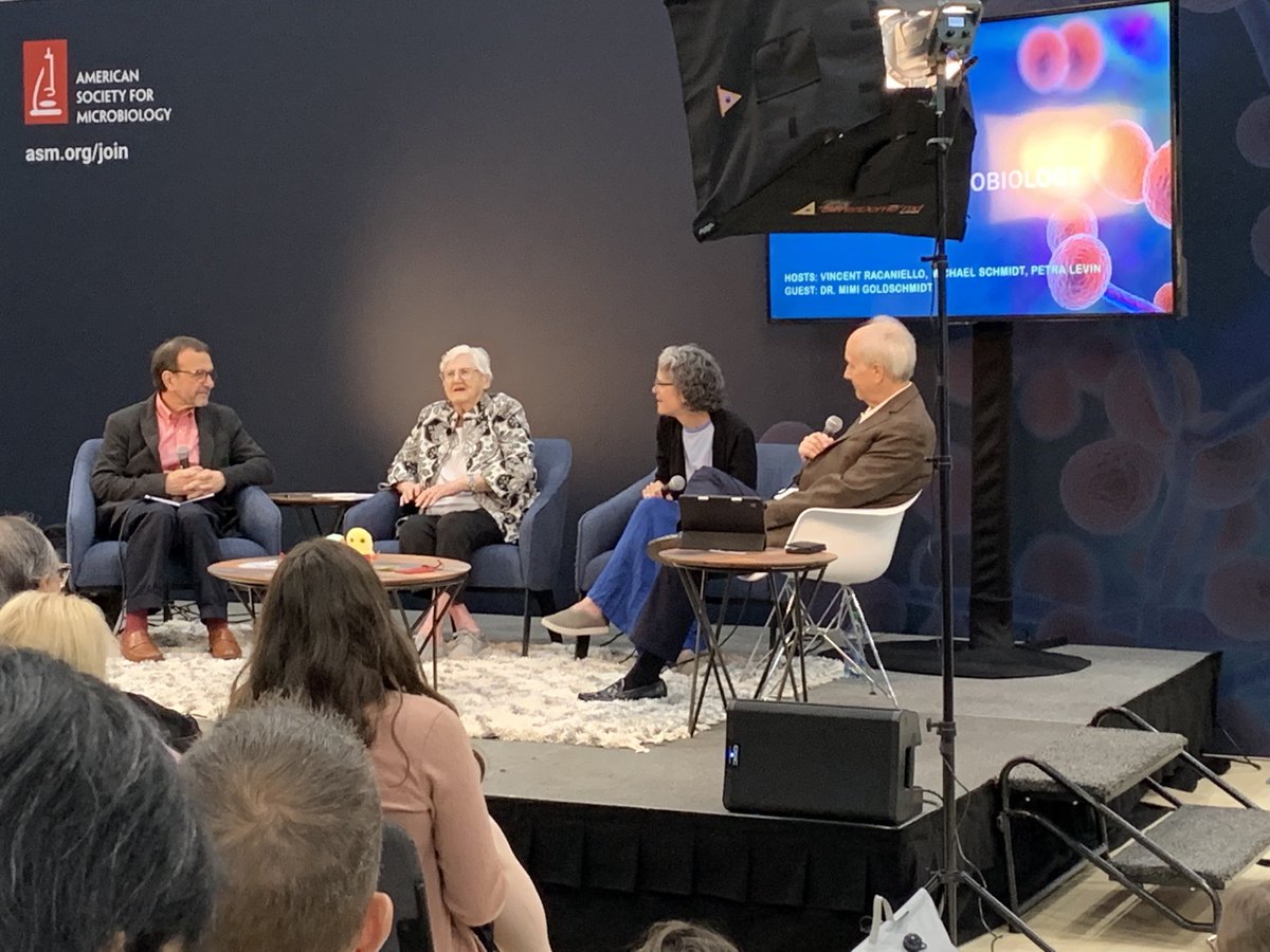 Listening to a living legend, Dr. Mimi Goldschmidt, at Microbe 2023! ⁦<a href="/ASMicrobiology/">ASM</a>⁩