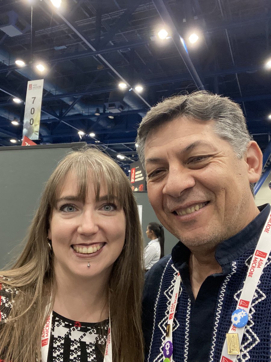 Great to see former <a href="/Marojasl/">Dr. Maricarmen Rojas-Lopez</a> and Greg Whitlock and current <a href="/orcinus26/">Itziar Chapartegui</a> and @JacobStockton16 lab members and trainees #ASMicrobe <a href="/UTMBGSBS/">UTMB Graduate School of Biomedical Sciences</a>