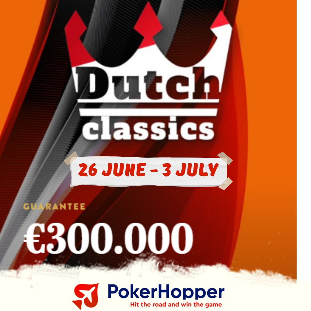 🃏🌟 Calling all poker enthusiasts! 🌟🃏

From 26 June to 3 July 2023, the Dutch Classics will captivate poker enthusiasts🔥
The festival guarantee is €300,000 🤑
Festival schedule on our website🎉
#DutchClassics #PokerTournament #KingsResort #Europe #PokerAction #pokerhopper