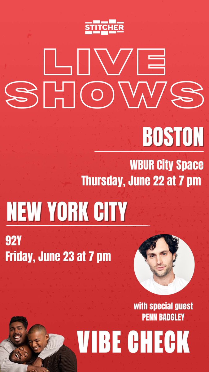 The #VibeCheckPod East Coast shows are coming up in just a few days! New York and Boston — come hang! Ticket links here: 

linktr.ee/samsanderspodc…