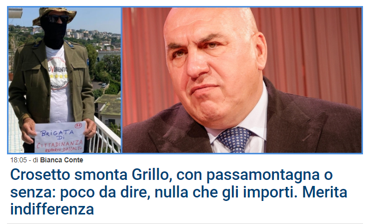 francetomm's tweet photo. L'indifferenza la meritano anche il #M5Balle ed il #PD che ascoltano in piazza un comico annoiato che spara cazzate in quantità industriale. https://t.co/M2Zh6clvX6