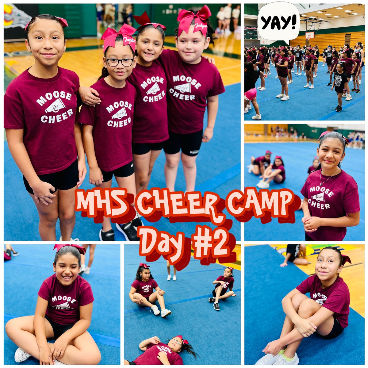 Our Mighty Moose Cheer girls are giving it all! 💪🏼🤩👌 Thank you @MontwoodHSCheer for teaching us great cheer skills! @ImeldaM_ECES @EPChavez_ES @NMartinez_ECES