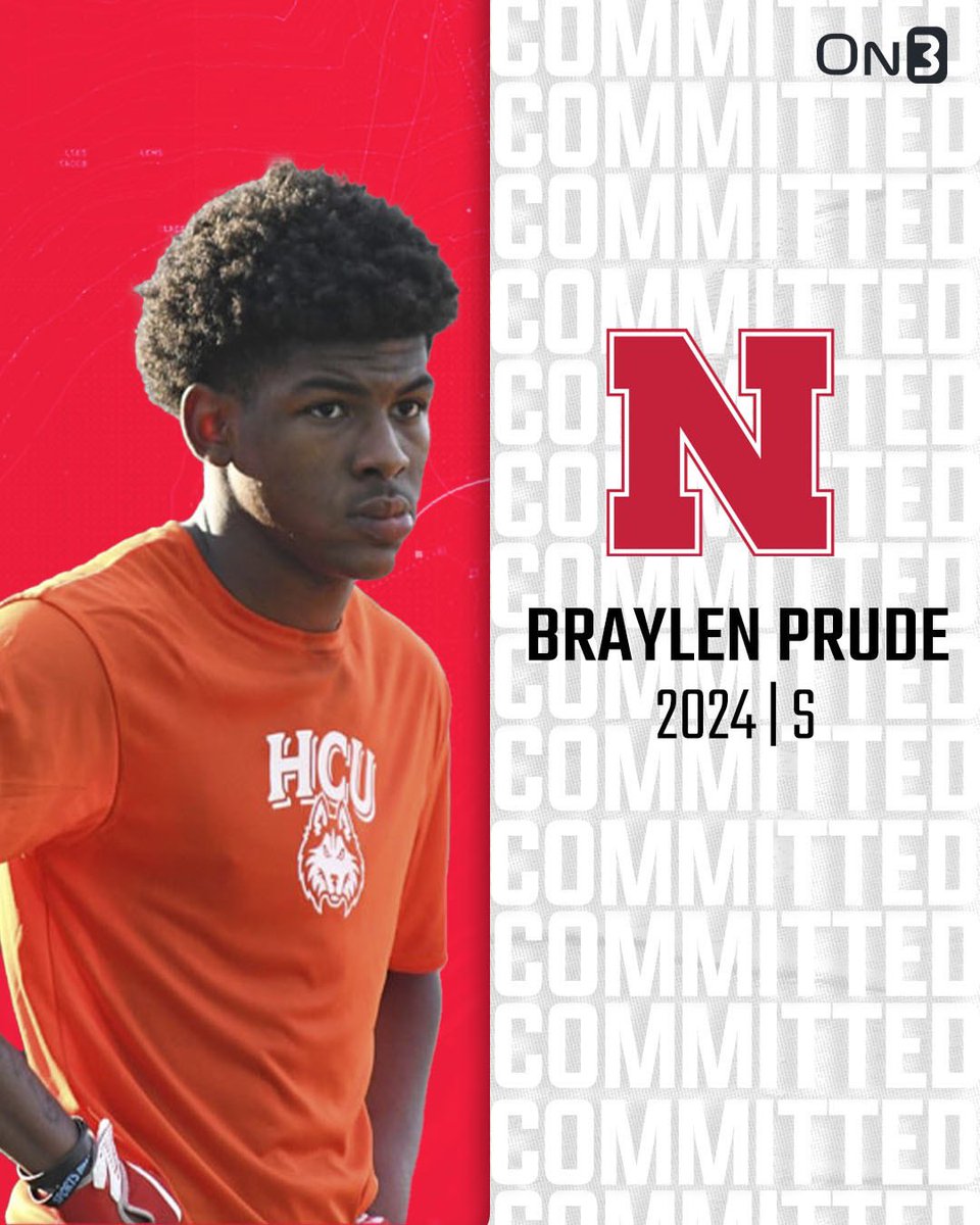 The #Huskers nabbed a Father's Day commitment from 2024 Texas defensive back Braylen Prude.

Story: on3.com/teams/nebraska…