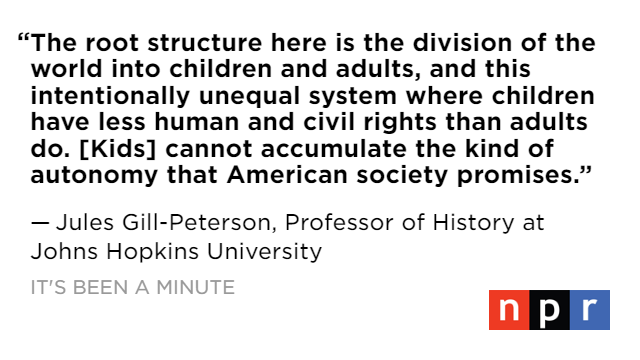 We debate how to protect kids, but we rarely hear from kids themselves. That’s because before 18, American citizens have very limited rights. @gp_jls @reproutopia @bmluse look at why the division of adults vs children started and how it’s failing kids today.