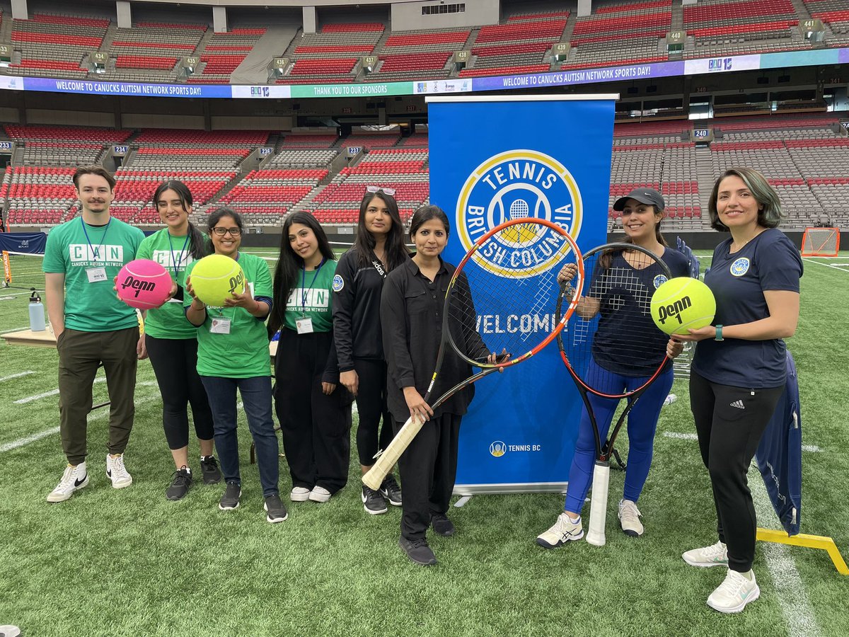 canucksautism's tweet photo. 7️⃣ provincial sport organizations leading activities at #CANSportsDay! 

🙌 Thank you to @BCLacrosse, @VolleyballBC, @BC_Athletics, @TennisBC, @bc_golfer, @BCWBS &amp; https://t.co/5A471AKzcv for joining us! https://t.co/av0ThCtMuO