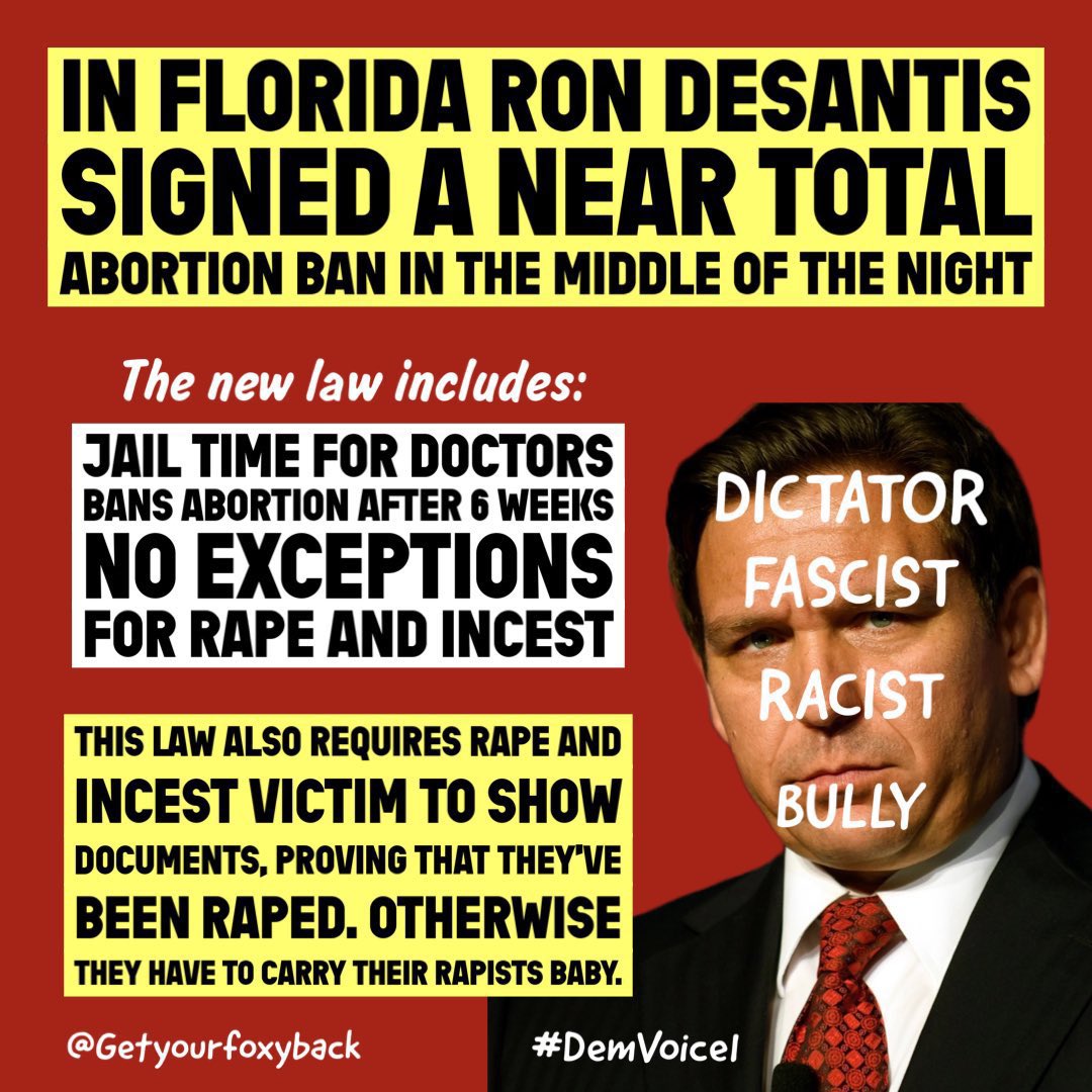 We don’t have a Trump problem so much as we have a FASCISM problem.

If it were just a Trump problem, then DeSantis wouldn’t be consistently polling in second place. 

#DemVoice1