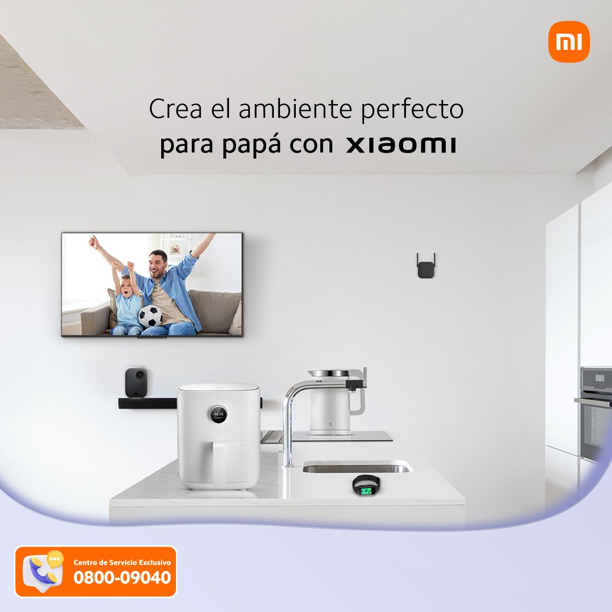 XiaomiPeru's tweet photo. 🎁¡Tenemos todo para Papá!
Engríelo con la tecnología más innovadora y transforma su día a día de manera inteligente con #Xiaomi. 💡
#MiSmartAirFryer3.5L👉https://t.co/lsIPX1NjBi
#MiSmartKettlePro👉https://t.co/Qc83zYI26Y
#MiSmartProjector2👉https://t.co/sCjQAnTA1o
#RedmiSmartBand2👉https://t.co/Zspe5ckoSs
#XiaomiTVP1👉https://t.co/uFB3mY8K2L
#MiWiFiRangeExtenderPro👉https://t.co/Nn8UndGwwP