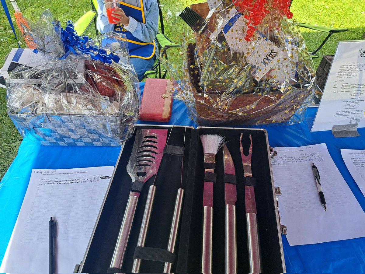 Prizes to be Won at Old Car Sunday under Mission Rotary Tent.

🌟 Master Chef 3 in 1 Smoker Cooker.

🌟 Ride in the 1929 Model A Roadster Pick Up. 

🌟 Couple's Will $750 Value - Taylor, Tait, Ruley &amp; Co.

🌟Barbecue Gift Basket with tools.

🌟 Golf Gift Basket ( incl $100 GC)