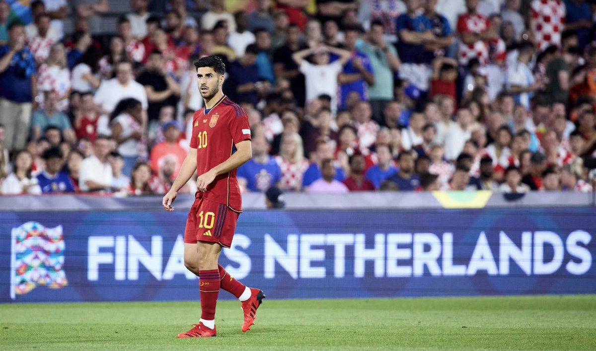 𝐅𝐔𝐋𝐋 𝐓𝐈𝐌𝐄: Croatia 0-0 Spain

Fabián Ruiz played 78 minutes and Marco Asensio played the whole 120 minutes. Marco Asensio also successfully scored his penalty in the penalty shootout. 🇪🇸

Spain are Nations League winners. 🏆