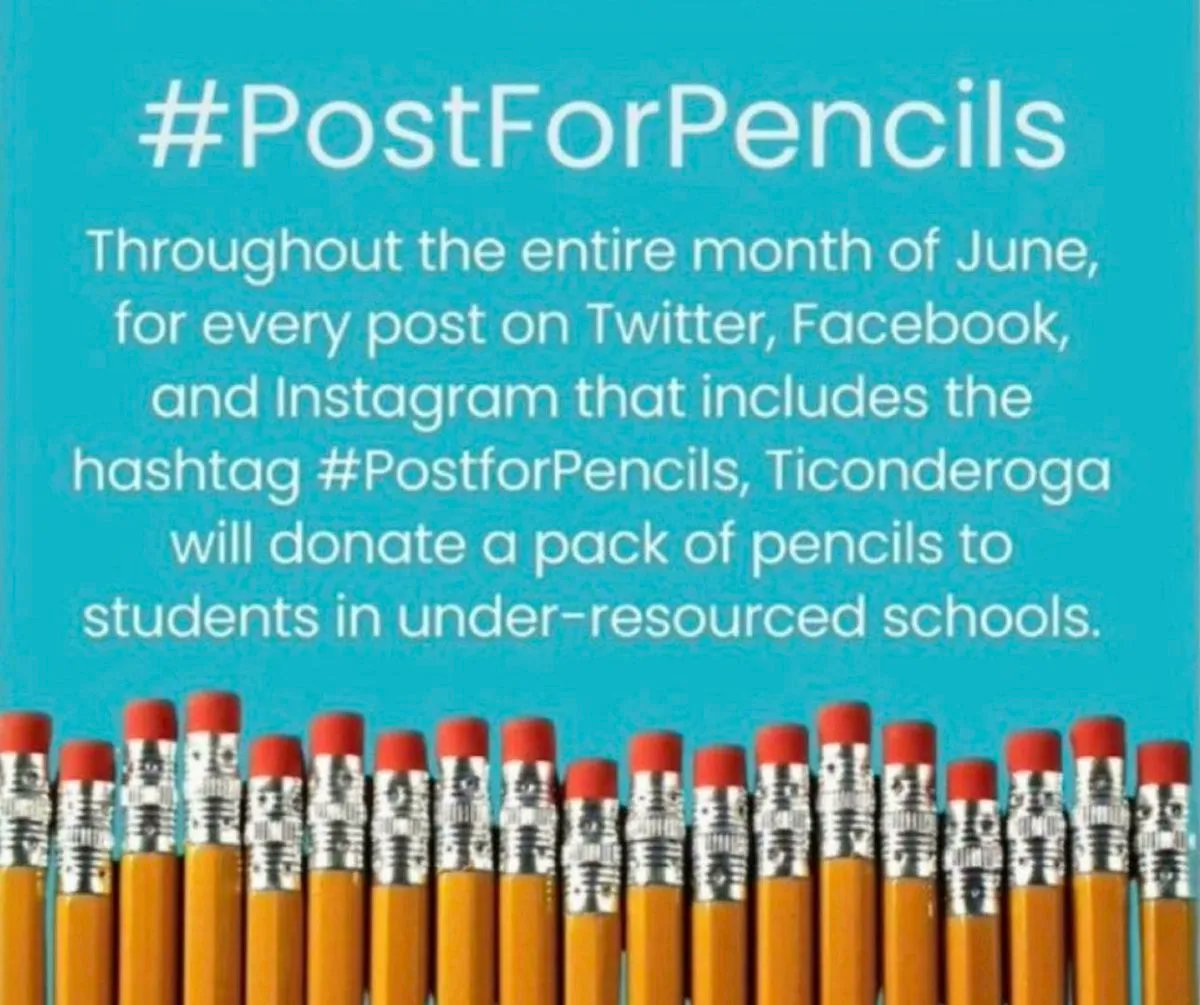 There's plenty of time in June to #PostForPencils! 🙂

#WeLeadEd