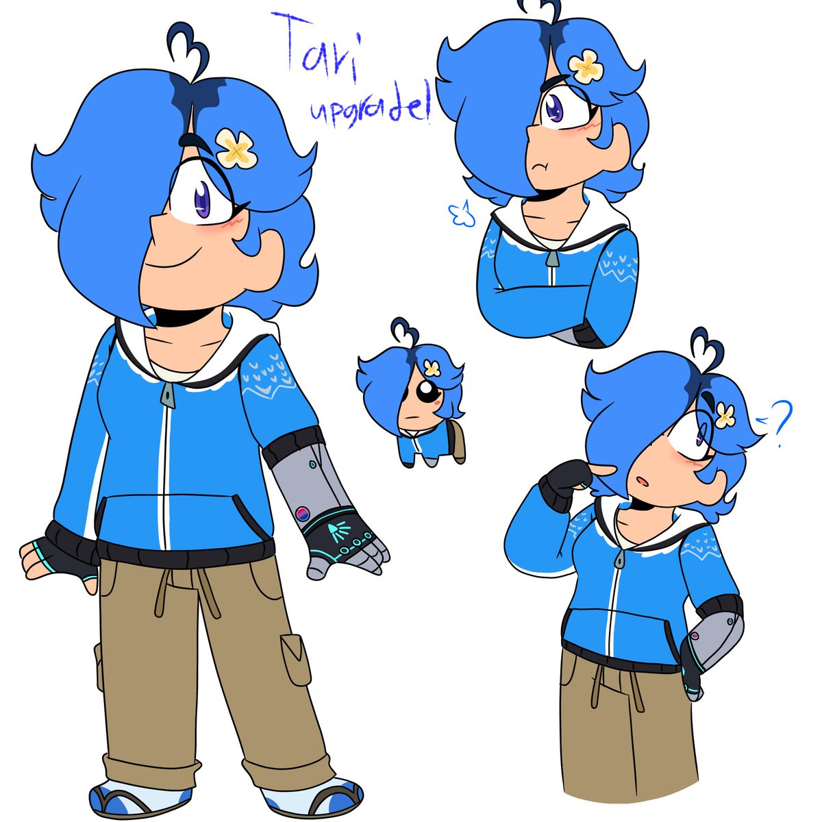Bby girl got upgraded and I’m so happy for her💙💙
So I might as well upgrade my design for her too!
[#SMG4 #Smg4tari #smg4fanart]