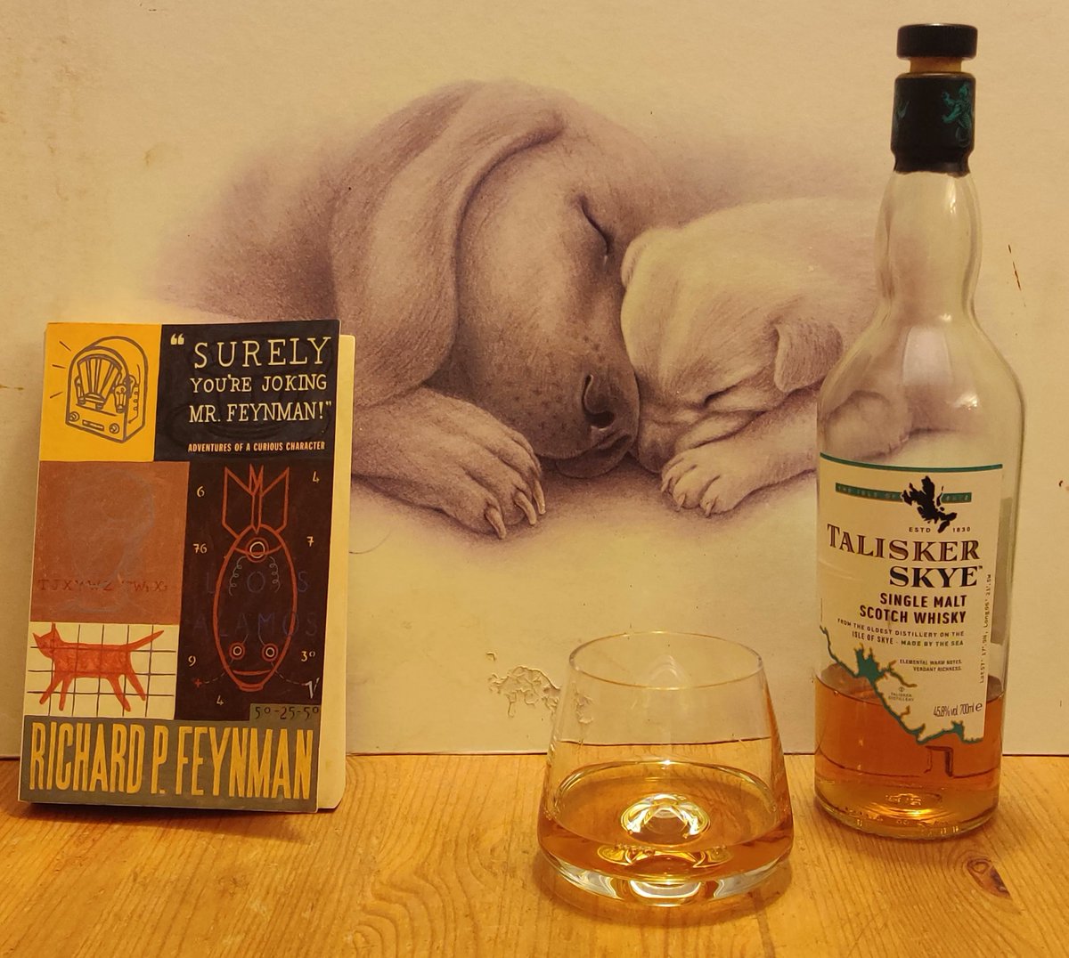 kevindfallen's tweet image. Finished &quot;Surely You&apos;re Joking, Mr. Feynman!&quot;, a rollicking read of tales of a fun and curious scientist with @TaliskerWhisky Skye, a peppery and smokey single malt.
#frommybookshelf #frommywhiskyshelf