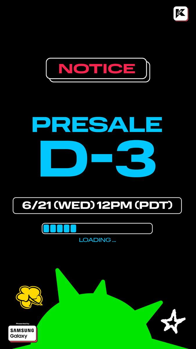 [#KCONLA2023]   𝗣𝗥𝗘𝗦𝗔𝗟𝗘 𝗗-𝟯 

◼️◼️◼️◻️◻️◻️◻️◻️◻️◻️ 
 
➡︎  Join MPSP  
bit.ly/3Cy5cnl       

🎈8.18.~8.20. Let’s #KCON!