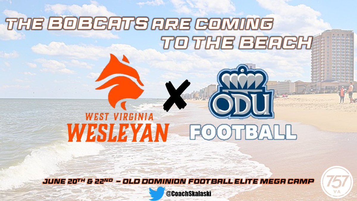 🌊 The Bobcats are hitting the beach! 🏝️ Fired up to be back in the 7️⃣5️⃣7️⃣ for ✌🏼 big days of camp over at @ODUFootball 👑 Let me know if you’re going to be there competing! #BuckVegas #StrikeTheStone