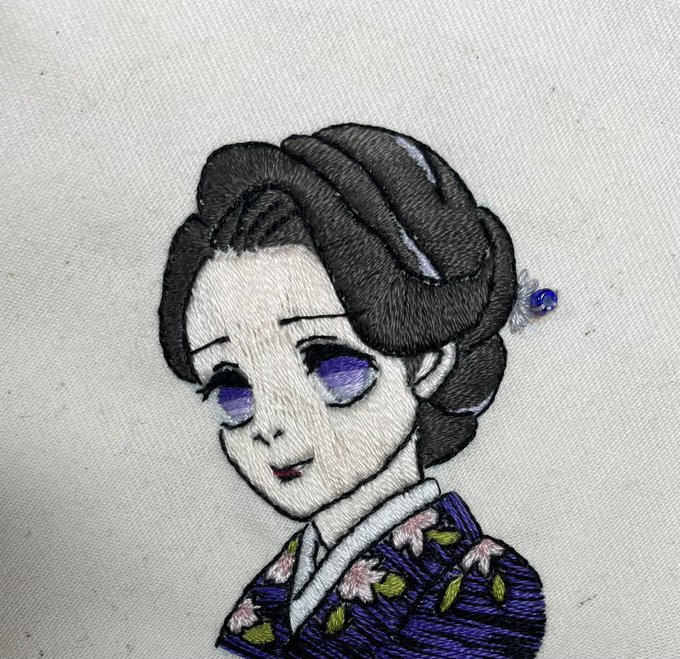 #鬼滅の刃 #キャラ刺繍 珠世様