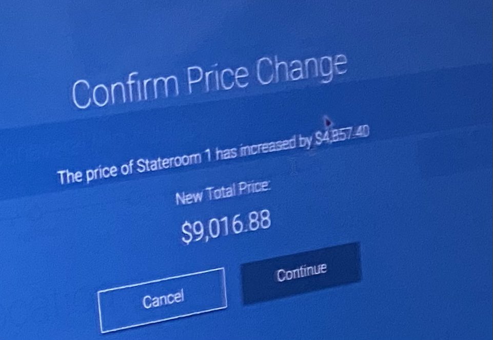 EffortAward's tweet photo. @Costco @DisneyCruise how do I shop for a cruise if the price doubles when I try to book???
#disney #cruise https://t.co/xEHr2F7yAE