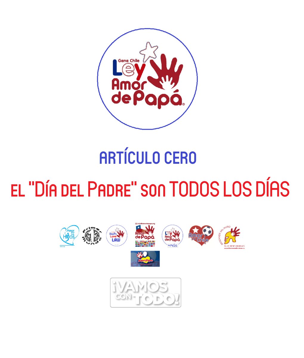 AmordePapa's tweet photo. LAS COSAS CLARAS

Le invitamos a sumarse escribiendo a info@leyamordepapa.cl

¡VAMOS CON TODO!

ACCIONE BIEN INFORMADO JUNTO A NOSOTROS

TODO POR EL INMENSO AMOR QUE SENTIMOS POR NUESTROS HIJOS https://t.co/PsfSyL7BHU