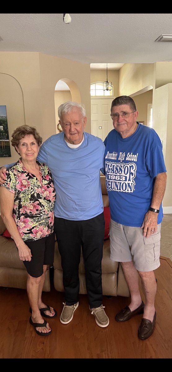 Dad having a nice visit with former <a href="/BreathittBball/">Breathitt Bobcat Basketball</a> Coach Jack Stanford and his wife, Cindy (today) while in Florida with family. #breathittbasketball #memories