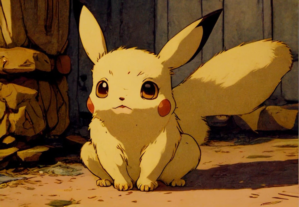 tokyotengu's tweet photo. studio ghibli x pokémon https://t.co/y0opIINqJe