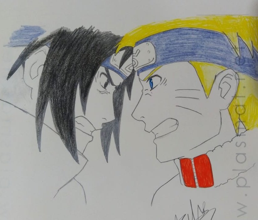 Naruto ve Sasuke. Arkadaşım tıpkı bir mangaka gibi cizmissin demişti