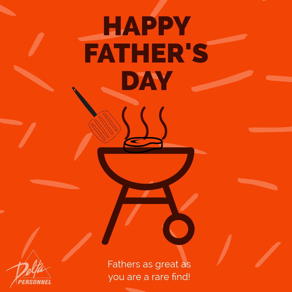 DeltaPersonnel's tweet photo. Happy Father's Day! We hope your day is well done and the flipping best day ever! 🥩 🍖 🍔 🍗 #fathersday2023 #happyfathersday #grillpuns #family https://t.co/m9vblnvMpJ