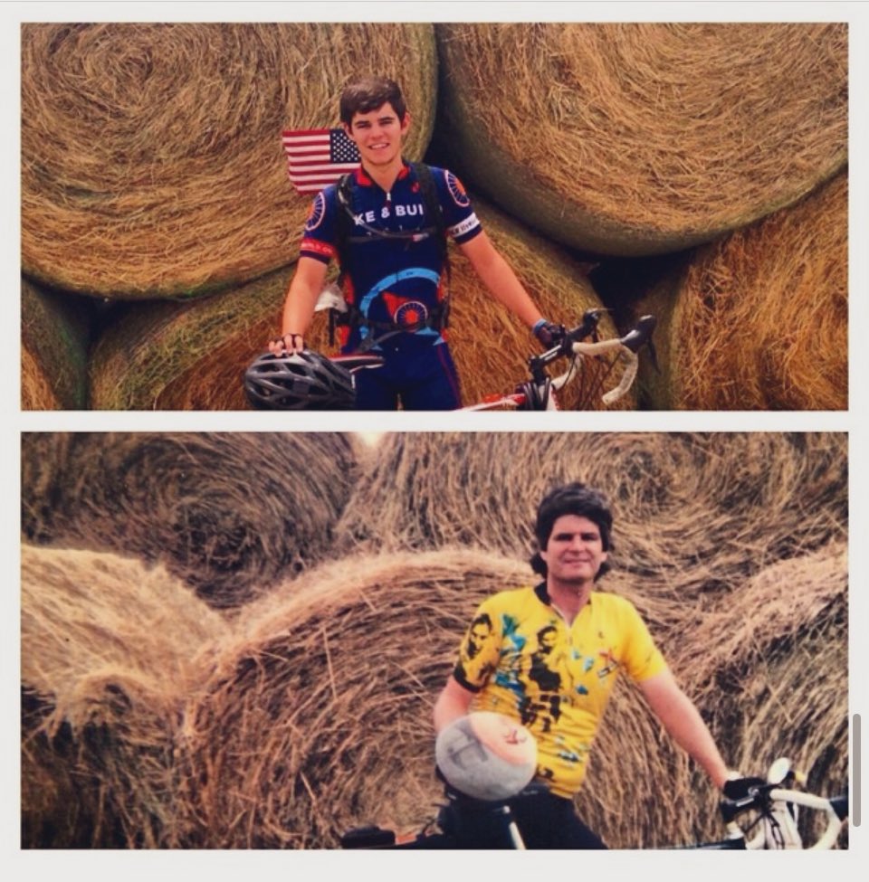 My dad biked across the United States in 1995 - pics from the trip were always on display in our childhood home. Kept his legacy alive in 2014, & decided to follow in his footsteps. Spent the entire trip trying to find spots to recreate his photos. Happy Father’s Day, dad! ❤️