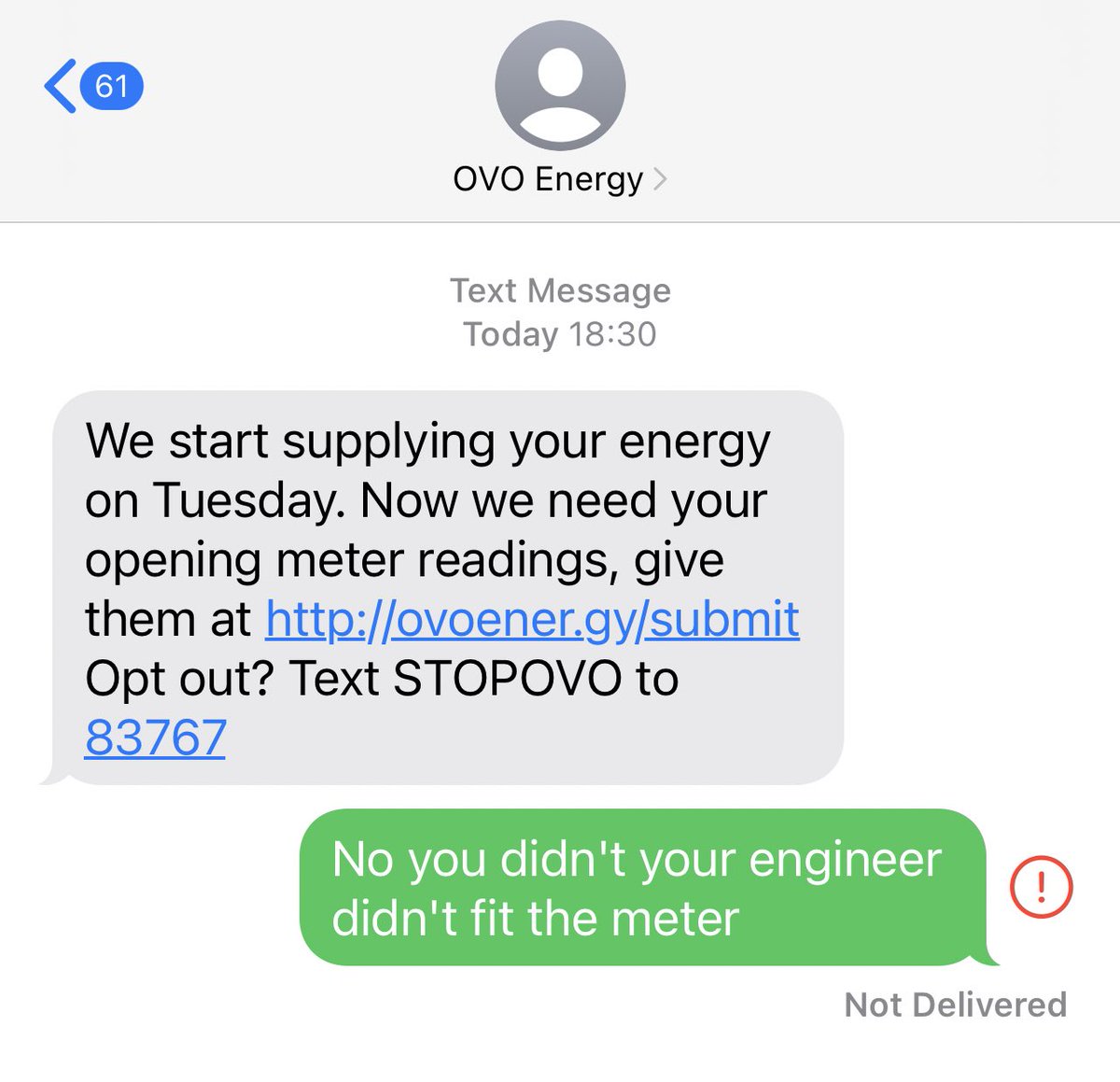 SeanConRacing's tweet photo. @OVOEnergy I have given all of my information to the resolutions team, who say my next appointment is 17th July - that’s 5 weeks in a hotel, and apparently you will still charge me starting next Tuesday regardless. Not good enough. https://t.co/aJVOp8vAF7
