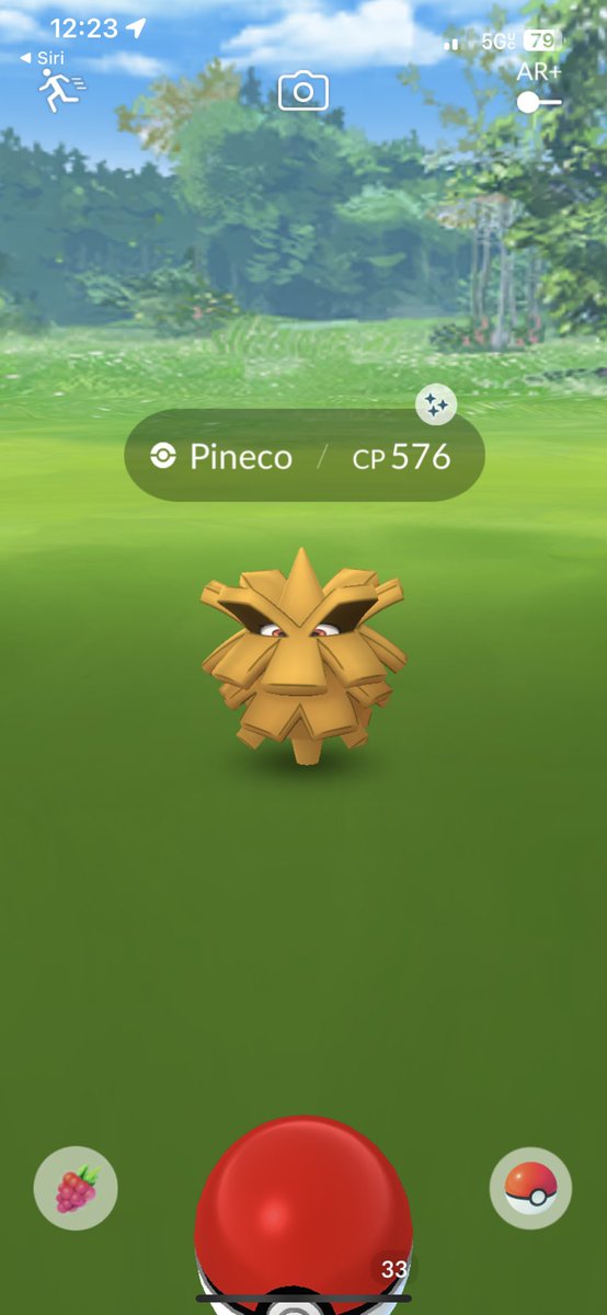 PkmnMstrBeykhun's tweet photo. I was with a friend I haven’t seen in a while and she saw this and thought "man Shiny Pineco is so pretty" and then she heard me yell "RANDOM SHINY AND ITS A GOLDEN PINECO!" 
So I'm happy and hype because I caught a Shiny one in #PokemonScarlet too! 
@thekunaiguys https://t.co/P1RaovcHga