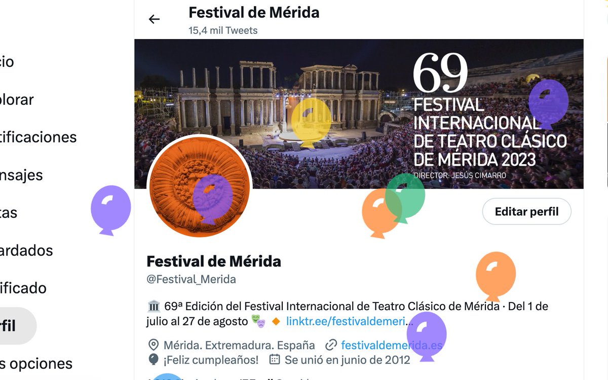🟠🎂 Hasta @TwitterEspana nos felicita en nuestro #90aniversario, ¡gracias!

#Merida69 #FestivaldeMerida #Merida #Aniversario #TeatroRomano