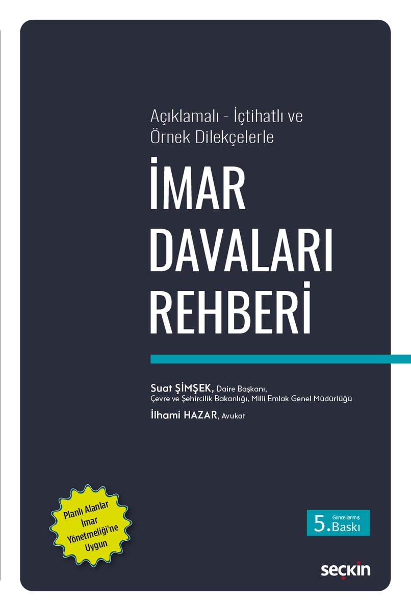 KİTAP ÇEKİLİŞİ!!
Değerli dostlar, önceki çekilişten sonra haberdar olmadıklarını belirten çok sayıda mesaj geldi. İlave kitap talep ettim. İmar Davaları Rehberi kitabı çekilişini yeniliyoruz. 
Yapmanız gereken tek şey beni takip etmek ve bu tweeti RT yapmak.