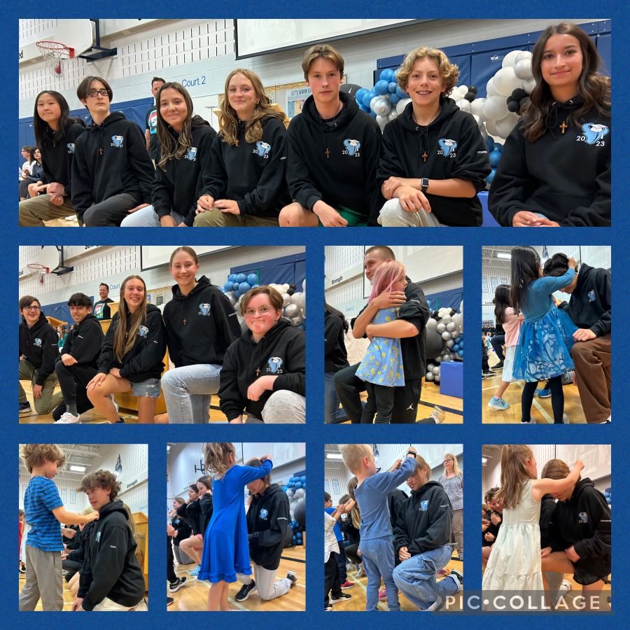 StBasil_CCSD's tweet photo. Thank you to Grade 8A and The Kindergarten class for organizing our Year End Liturgy and for honouring our grade 9 students in such a special way!💕 Thank you to Deacon Stephen for presiding. #onceabullalwaysabull https://t.co/zoUyvsp8Vs