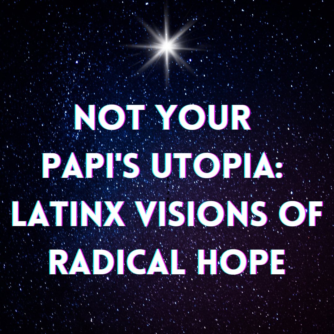 SarahRafaGarcia's tweet image. Not Your Papi’s Utopia:
Latinx Visions of Radical Hope
Call for Submissions

Editors: Alex Hernandez, Matthew David Goodwin, Sarah Rafael Garcia, Sara Rivera

The submission deadline is August 1, 2023.

For more info, email latinsarchive@gmail.com &amp;amp; visit: latinxarchive.com