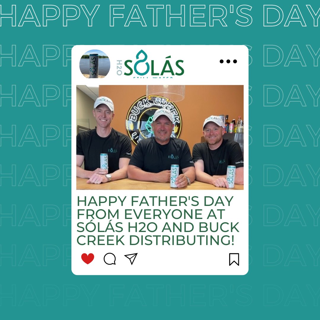 SolasH2O's tweet photo. Happy Father's Day from everyone at Sólás H2O and @BuckCreekHops. Here are just a few of the Dads from our Buck Creek Family.
#dadsdrinksolas #buckcreekhops #solash2o #breakupwithplastic
@Iowa_Cub https://t.co/5wdhLKUo6q