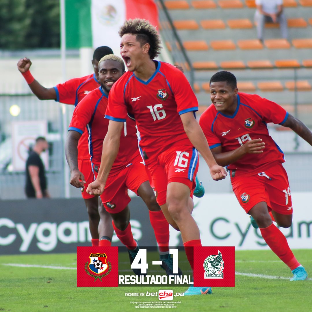 fepafut's tweet photo. ¡🤩🇵🇦🏆SOMOS CAMPEONES 🤩🇵🇦🏆!

🔥 #PanamáSub23🇵🇦 se corona campeón del @TournoiMRevello 🏆 luego de golear a México 🇲🇽 en la gran final 🔥

¡FELICIDADES JUGADORES Y CT POR ESTE HISTÓRICO TÍTULO 🇵🇦🤩!

🇵🇦 4-1 🇲🇽
⚽️ Phillips 
⚽️ Bernal
⚽️ Lenis
⚽️ Orelién 

#TodosSomosPanamá 🇵🇦 https://t.co/wad5RQlpBy