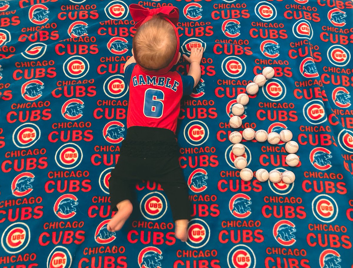 GrannyAsh29's tweet photo. Addison is halfway through her rookie year so of course we have to celebrate at Wrigley for her first game! @Cubs #6months https://t.co/42dFEfJmgB