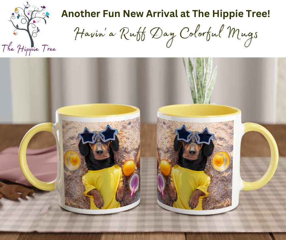 New Arrival Alert. 'Ruff-Day' Colorful Mugs. #ceramics #mugs #homedecor #onlineshopping