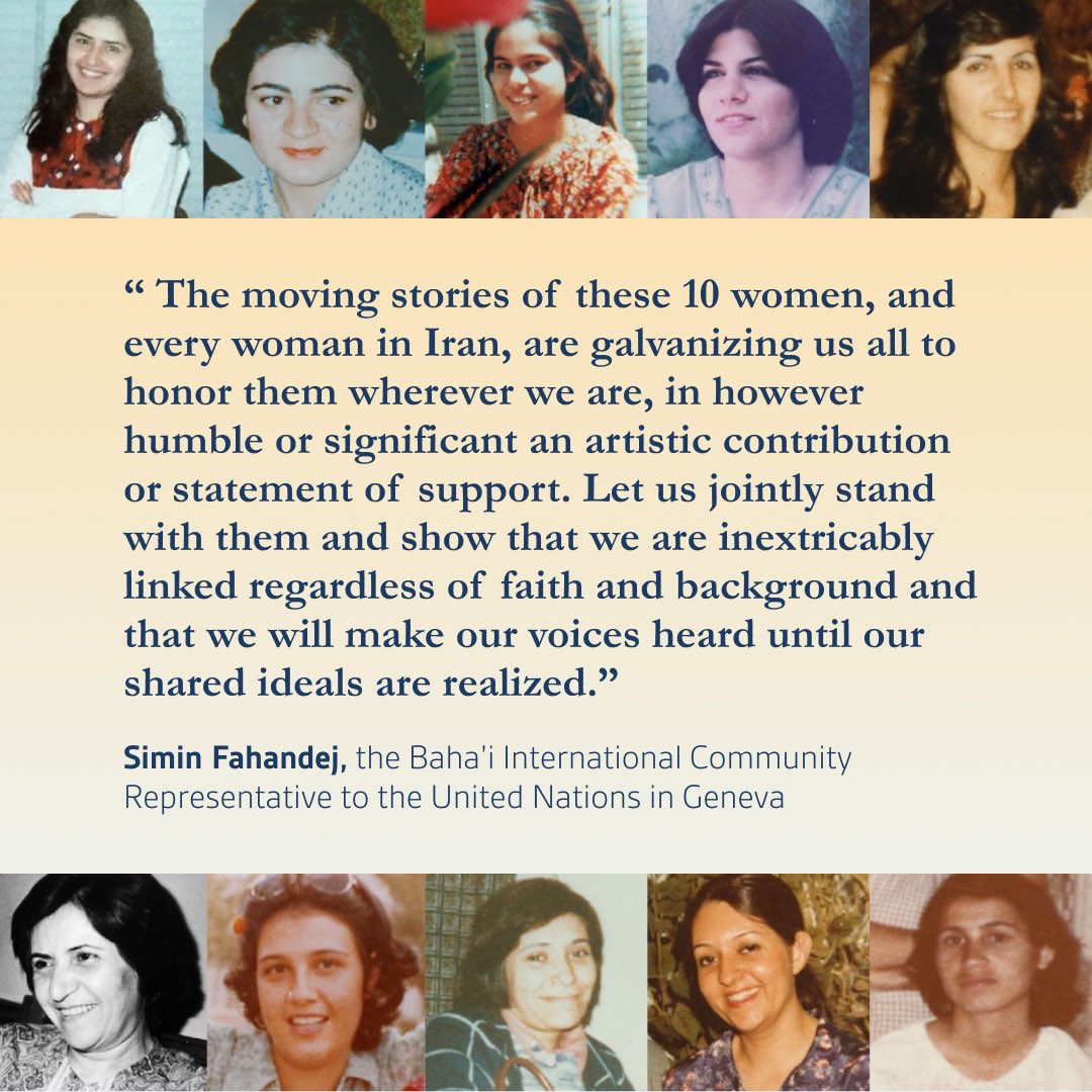 June 18 marks the 40th anniversary of the hanging of 10 #Bahai women in #Iran. #genderequality #ourstoryisone #FoRB