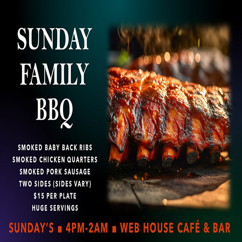 Web_House's tweet image. HAPPY FATHER'S DAY TO ALL OF OUR DAD'S OUT THERE!
Bring dad &amp;amp; the family out to Sunday BBQ today @ Web House.
Web House Café &amp;amp; Bar | 320 Blanco Rd. SATX 78212
PH: 210-531-0100 | webhousecafe.com
#supportlocal #supportlocalrestaurants #supportlocalbusiness #bbq #bbqlovers