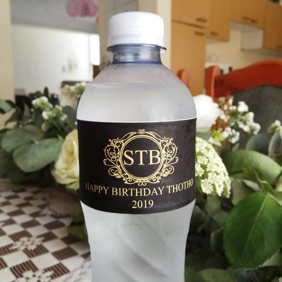 I do branded bottle water for events such as birthdays, weddings, baby showers and more #MakotiAreYouTheOne #nationalshutdown