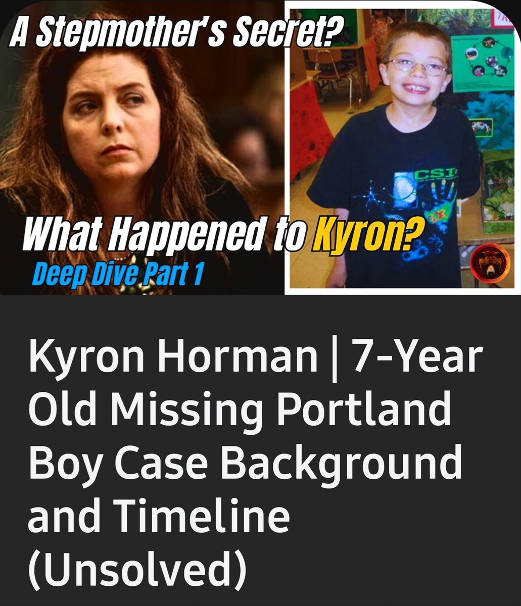 #KyronHorman
💥𝔻𝔼𝔼ℙ 𝔻𝕀𝕍𝔼💥 🕵️‍♀️🕵️
#MissingKyronHorman
#Unsolved #Portland
#LetsSolveThis #OR
#HELP #FindKyron
#GrizzlyTrueCrime
@truecrimegisela
#PleaseShare
#MISSING

↓↓ #Livestream
youtube.com/live/Ur8OjhvdO…