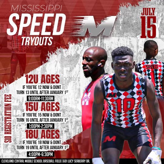 thank you for the invite I will be here on July15(@7v7speed), Smooth School(@Smooth_School)(@Javis_robinson)(@_CoachDhelm)(@coach_spike),(@ArmondWyms)(@PrepRedzoneMS), (@MacCorleone74), (@Beastydoee_)(@ShedrickMckenz2), @LawrencHopkins, (@BHoward_11), (@Rebels247),