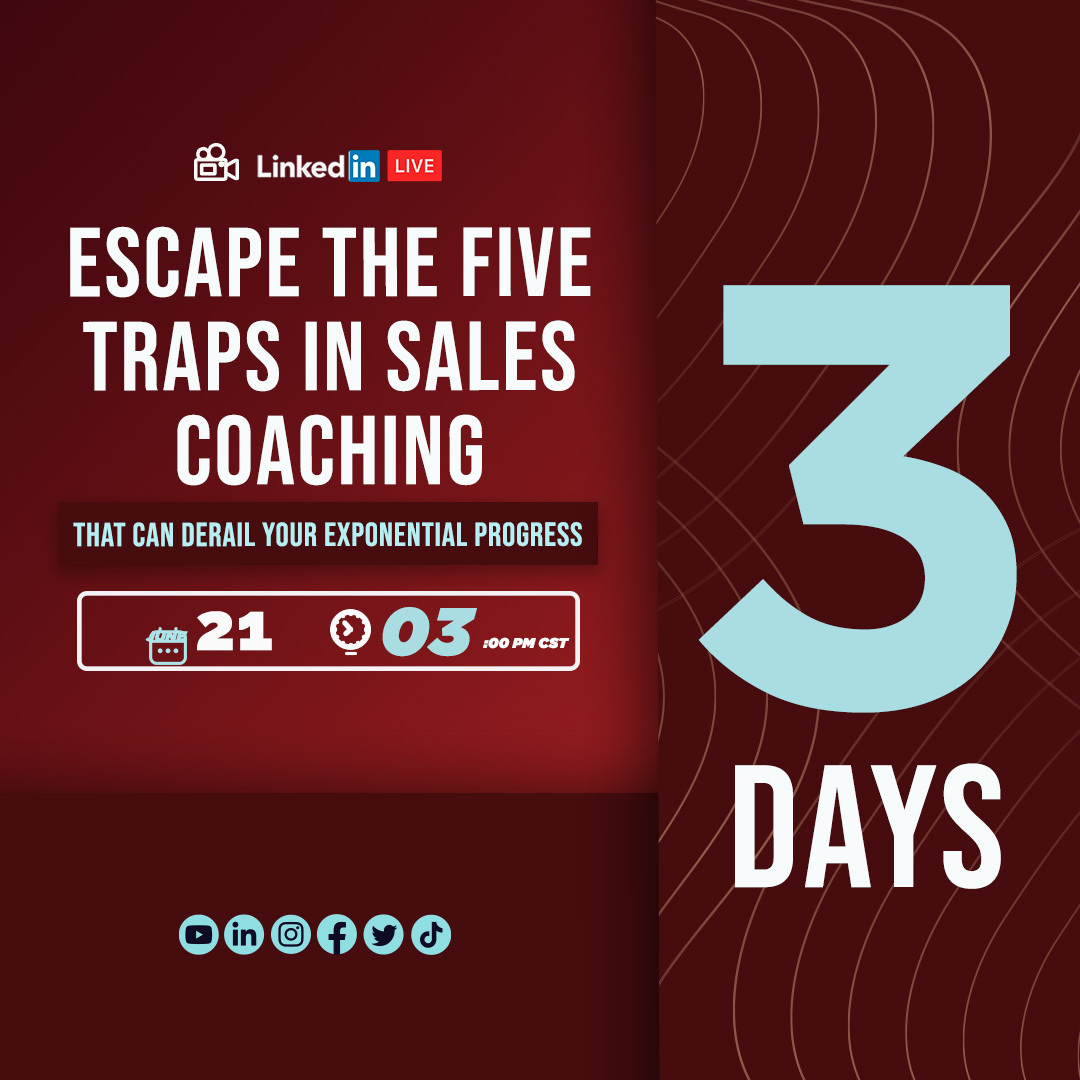 Our LIVE WEBINAR 📡🔜, 'Escape the Five Traps in Sales Coaching That Can Derail Your Exponential Progress,' is a golden opportunity you won't want to miss! 🥇 Get actionable insights that you can put to use immediately!

fpg.com/webinar-escape…

#SalesCoaching #RevenueGrowth