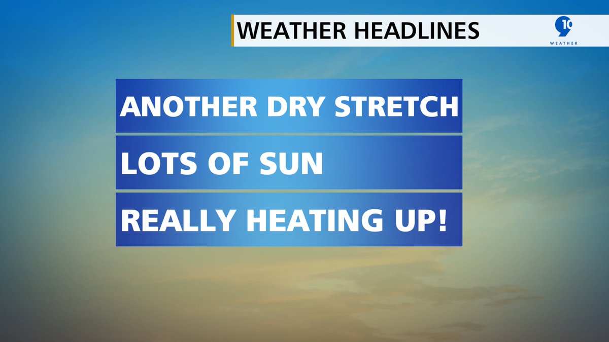 9&10 News on Twitter "Nice weather for the next week with temperatures