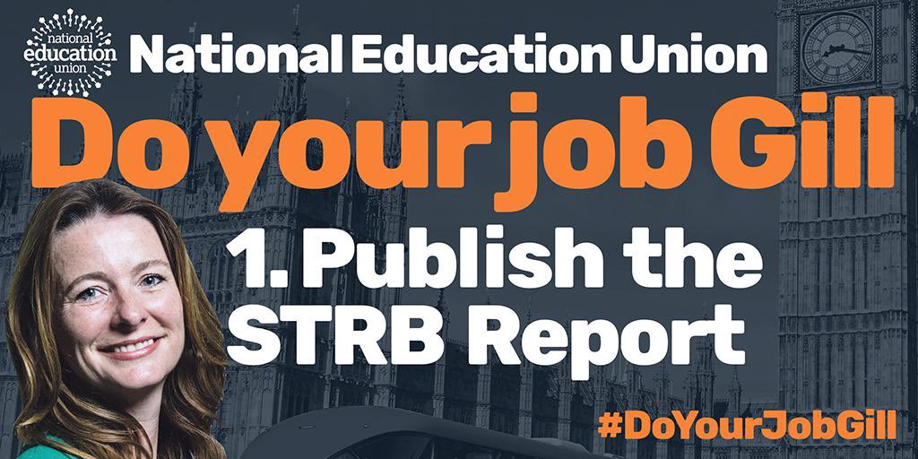 We need the Education Minister to do her job.
#DoYourJobGill
For one thing Heads, teachers, governors need to see the STRB report.
#SaveOurSchools