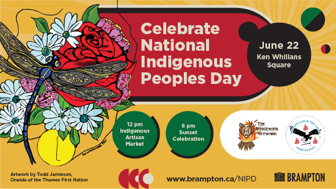 CityBrampton's tweet photo. In collaboration with the Mississaugas of the Credit First Nation and The Indigenous Network, you're invited you to learn, appreciate, and celebrate the diverse voices and experiences of Indigenous peoples. 

Learn more 🔗: https://t.co/NneTyUeMFA #NIPD2023 #NIHM2023 https://t.co/tE5uQFRwCM