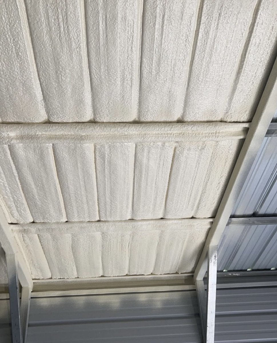 NCFI's tweet image. Ark-la-Tex Spray Solutions work in progress! This is going to look so good! #NCFI #Arklatex #spraysolutions #SPFinsulation #sprayfoaminsulation #workinprogress #sprayfoam #sprayfoamlife #sprayfoamexperts #closedcellsprayfoam #insulation #metalbuildings #buildinginsulation