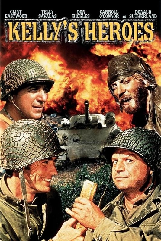 Tonight's movie with J and A #kellysheroes #tellysavalas #clinteastwood #donaldsutherland