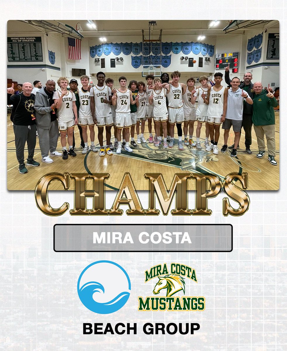 Your BEACH Bracket Champs:
Mira Costa!
#BoysCaliforniaLive23