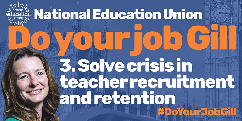 BrackForNEU's tweet image. @GillianKeegan please take the following steps to safeguard education. It essential that our children have this fundamental basic need met. You need to listen to the headteachers, teachers and families calling for: